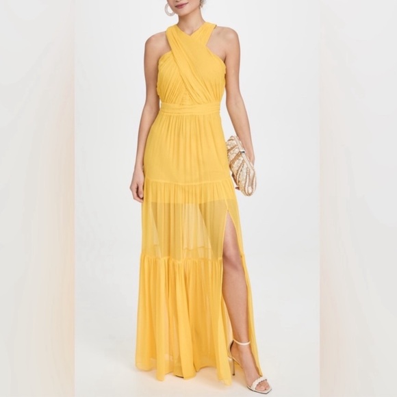 Veronica Beard Dresses & Skirts - Veronica Beard Florencia Silk Maxi Dress Yellow Sz 4